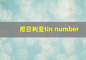 尼日利亚tin number